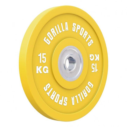 Disco de Pesas Olímpico con Revesitmiento de Goma 5 - 25 kg - Gorilla Sports ES