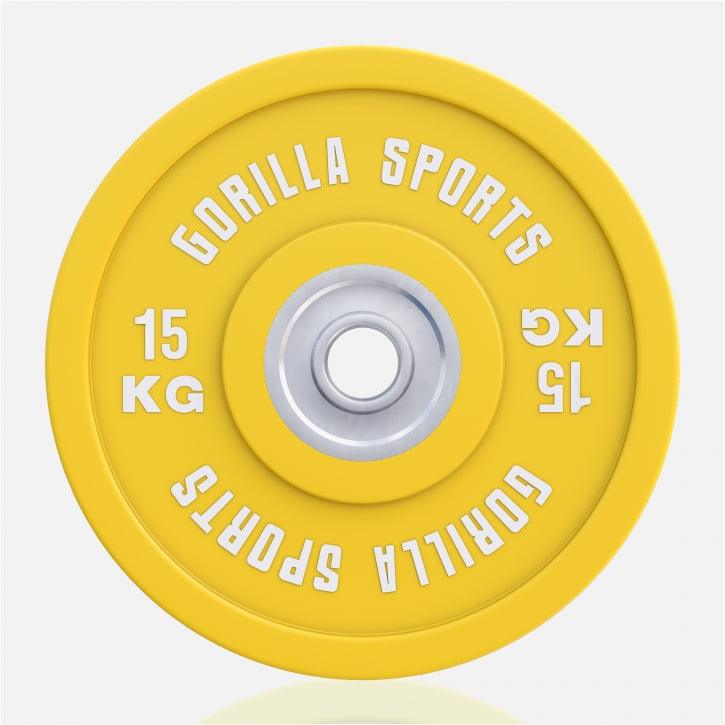 Disco de Pesas Olímpico con Revesitmiento de Goma 5 - 25 kg - Gorilla Sports ES