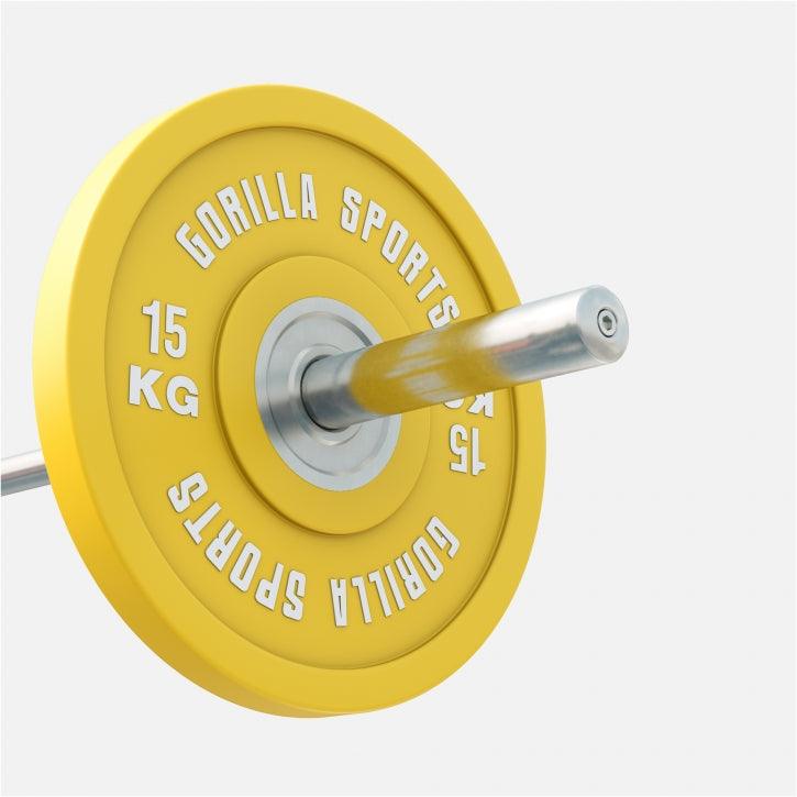 Disco de Pesas Olímpico con Revesitmiento de Goma 5 - 25 kg - Gorilla Sports ES