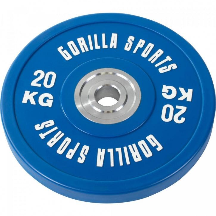 Set de Barra y Discos de Pesas Bumper Olímpicos - 140 kg - Gorilla Sports ES