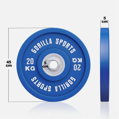 Disco de Pesas Olímpico con Revesitmiento de Goma 5 - 25 kg - Gorilla Sports ES
