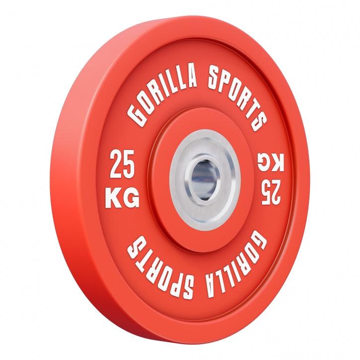 Disco de Pesas Olímpico con Revesitmiento de Goma 5 - 25 kg - Gorilla Sports ES