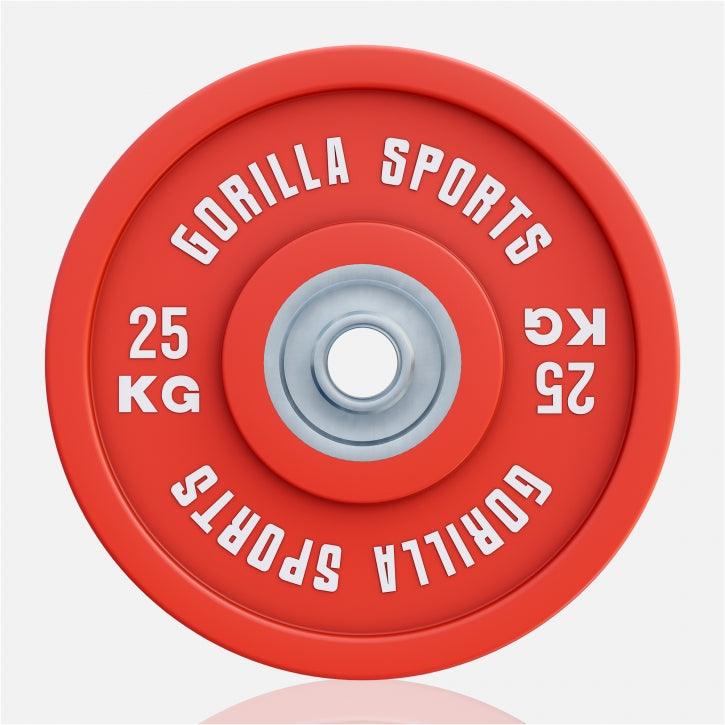 Disco de Pesas Olímpico con Revesitmiento de Goma 5 - 25 kg - Gorilla Sports ES