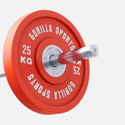 Disco de Pesas Olímpico con Revesitmiento de Goma 5 - 25 kg - Gorilla Sports ES