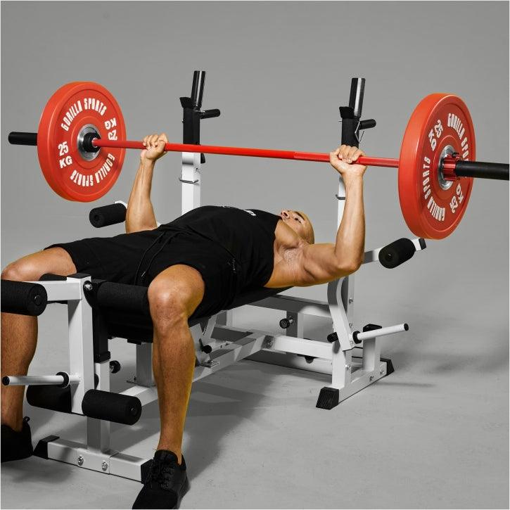 Disco de Pesas Olímpico con Revesitmiento de Goma 5 - 25 kg - Gorilla Sports ES