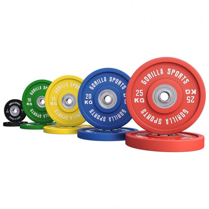 Disco de Pesas Olímpico con Revesitmiento de Goma 5 - 25 kg - Gorilla Sports ES