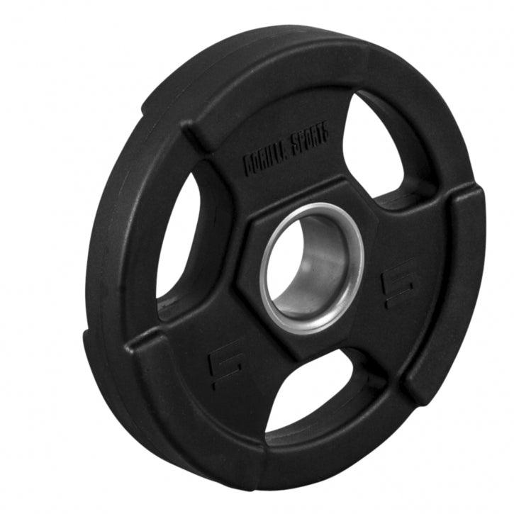 Disco de Pesas Olímpico de Plástico con Triple Agarre 1,25 - 25 kg - Gorilla Sports ES