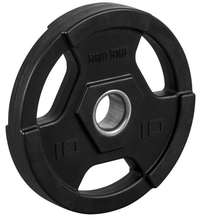 Disco de Pesas Olímpico de Plástico con Triple Agarre 1,25 - 25 kg - Gorilla Sports ES