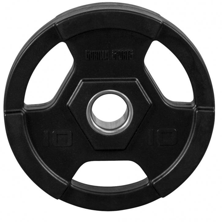 Disco de Pesas Olímpico de Plástico con Triple Agarre 1,25 - 25 kg - Gorilla Sports ES