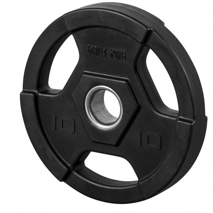 Disco de Pesas Olímpico de Plástico con Triple Agarre 1,25 - 25 kg - Gorilla Sports ES