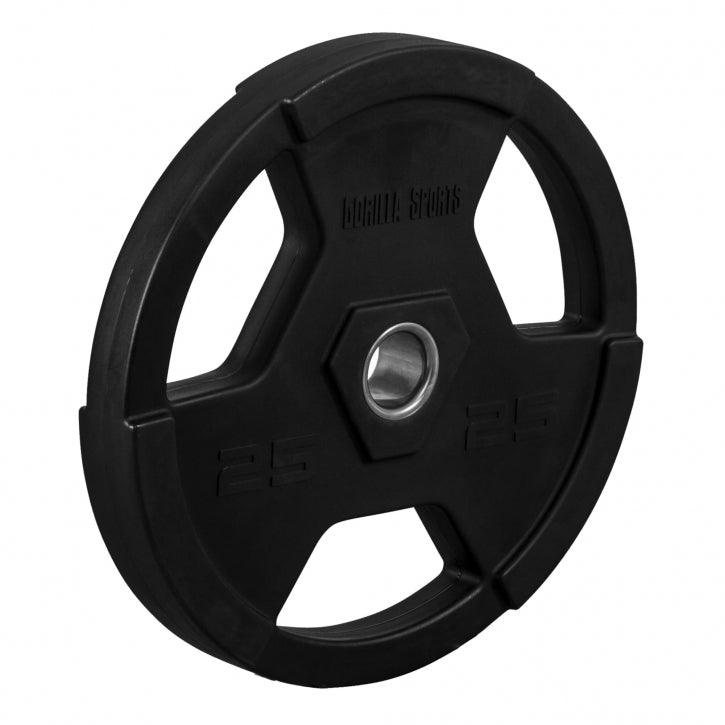 Disco de Pesas Olímpico de Plástico con Triple Agarre 1,25 - 25 kg - Gorilla Sports ES