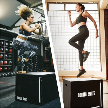 Cajón de Salto Pliométrico de Madera - Gorilla Sports ES