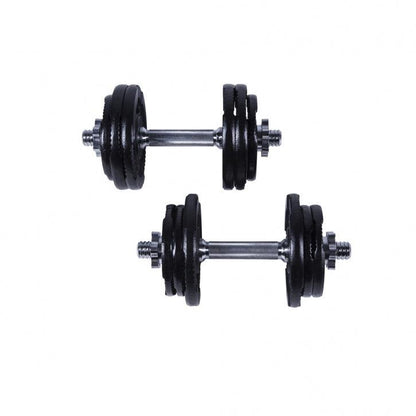 Set de Mancuernas con Discos de Pesas de Hierro Fundido con Triple Agarre - Gorilla Sports ES