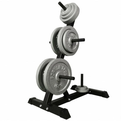 Soporte para Discos de Pesas + Set de Discos de Pesas de Hierro Fundido - Gorilla Sports ES