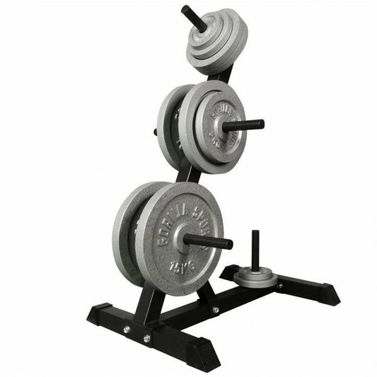 Soporte para Discos de Pesas + Set de Discos de Pesas de Hierro Fundido - Gorilla Sports ES