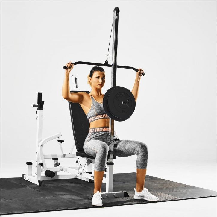 Multiestación Home Gym + Torre de Polea + Set de Pesas de Plástico + Protector Suelo - Gorilla Sports ES