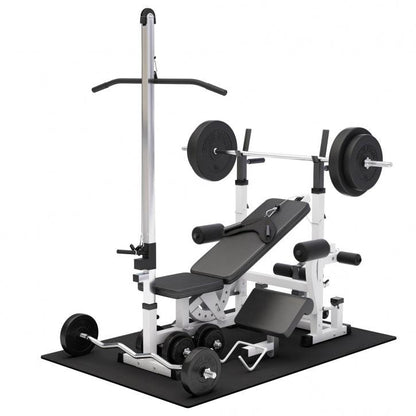 Multiestación Home Gym + Torre de Polea + Set de Pesas de Plástico + Protector Suelo - Gorilla Sports ES