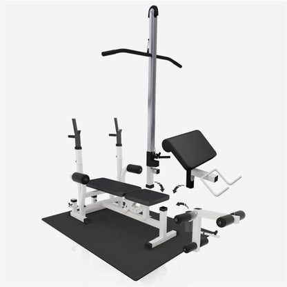 Multiestación Home Gym + Torre de Polea + Set de Pesas de Plástico + Protector Suelo - Gorilla Sports ES