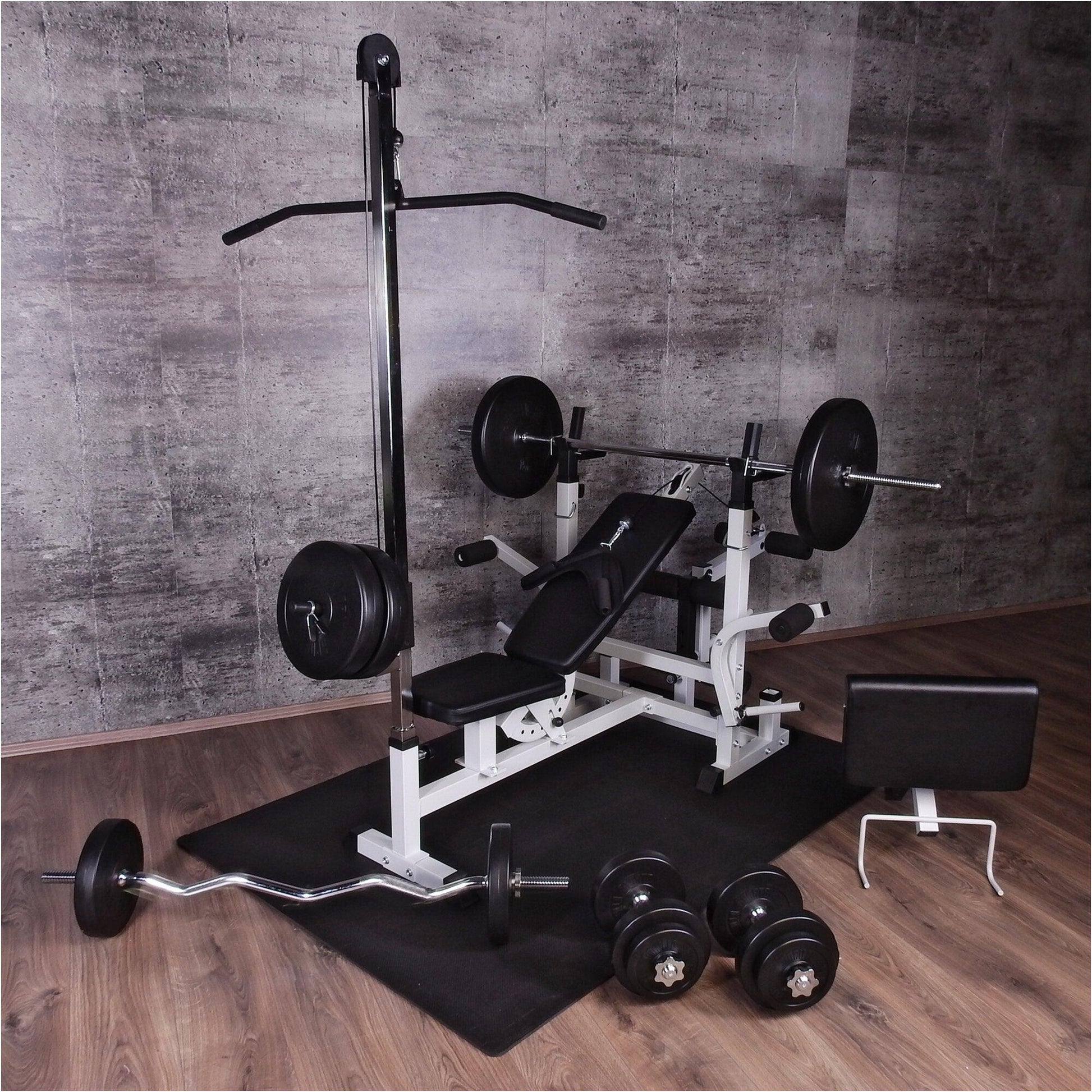 Multiestación Home Gym + Torre de Polea + Set de Pesas de Plástico + Protector Suelo - Gorilla Sports ES
