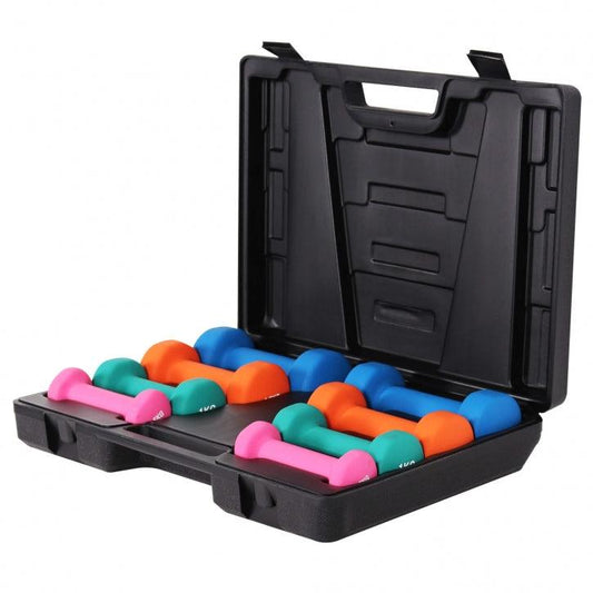 Set de mancuernas de gimnasia de 10 kg con maletín