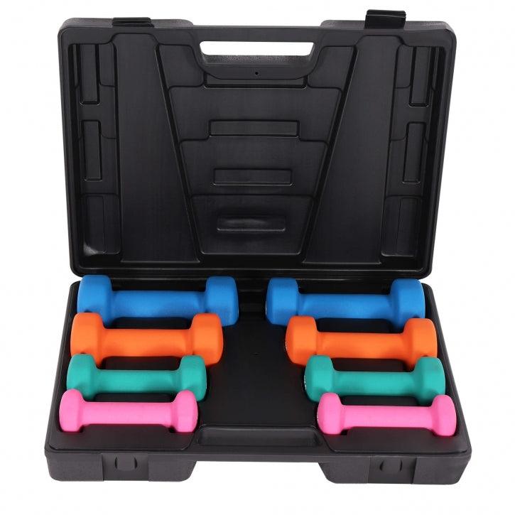 Set de mancuernas de gimnasia de 10 kg con maletín