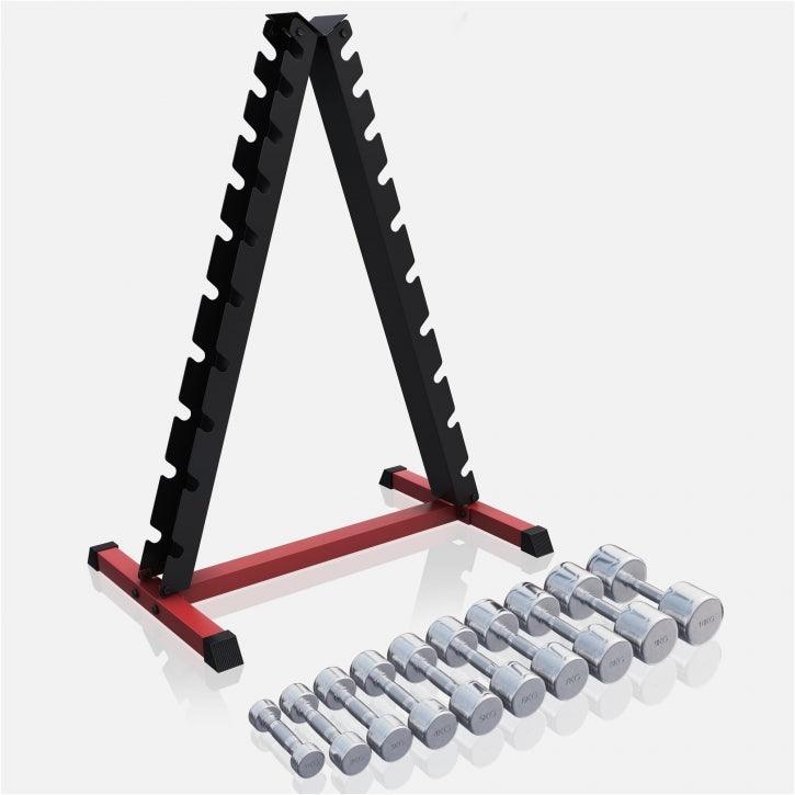 Mancuerna fija de Acero Cromado 1 - 20 kg - Gorilla Sports ES