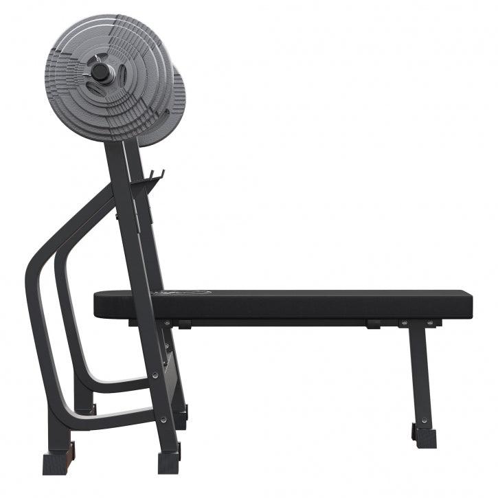 Banco de Musculación Profesional + Set de Pesas Olímpicas de Hierro Fundido - 130 kg - Gorilla Sports ES
