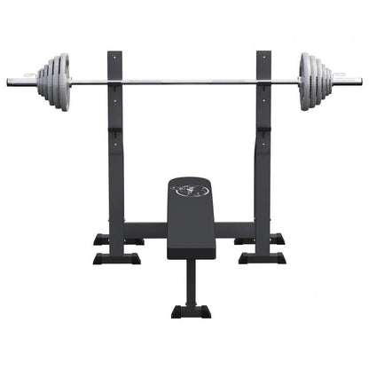 Banco de Musculación Profesional + Set de Pesas Olímpicas de Hierro Fundido - 130 kg - Gorilla Sports ES