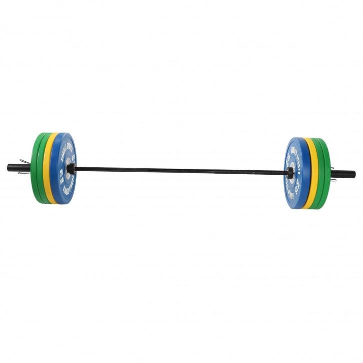 Set de Barra y Discos de Pesas Bumper Olímpicos - 140 kg - Gorilla Sports ES