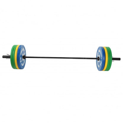 Set de Barra y Discos de Pesas Bumper Olímpicos - 140 kg - Gorilla Sports ES