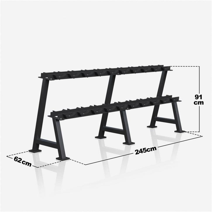 Mancuerna fija de Goma 2,5 - 50 kg - Gorilla Sports ES