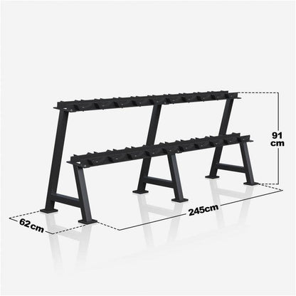 Mancuerna fija de Goma 2,5 - 50 kg - Gorilla Sports ES