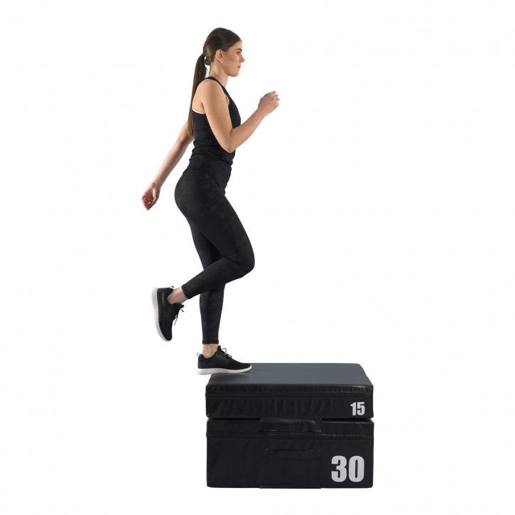 Cajón de Salto Pliométrico Acolchado 15 - 60 cm - Gorilla Sports ES