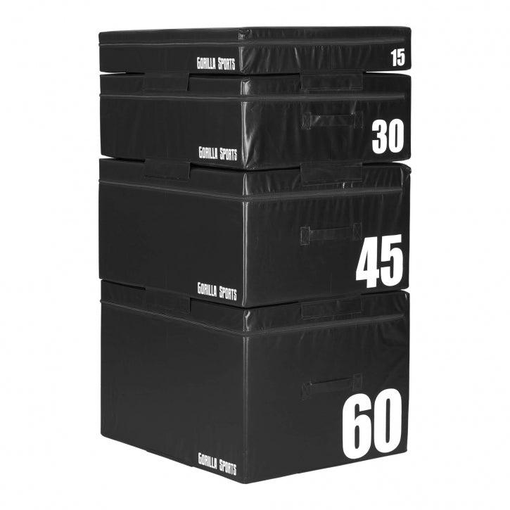 Cajón de Salto Pliométrico Acolchado 15 - 60 cm - Gorilla Sports ES