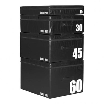 Cajón de Salto Pliométrico Acolchado 15 - 60 cm - Gorilla Sports ES