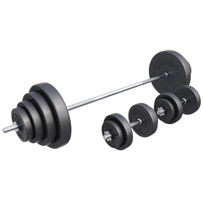 Set de Barra Larga y Discos de Pesas de Plástico - Gorilla Sports ES