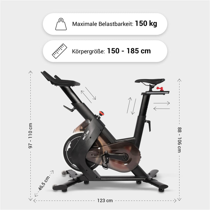 Bicicleta Spinning Profesional Pro S200 - Gorilla Sports ES