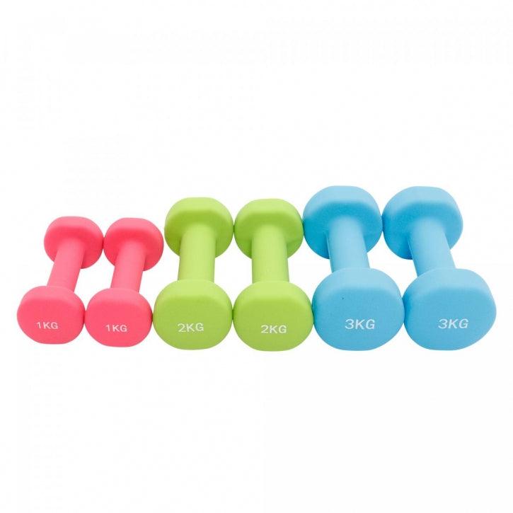 Set de Mancuernas de Neopreno + Estuche - Gorilla Sports ES