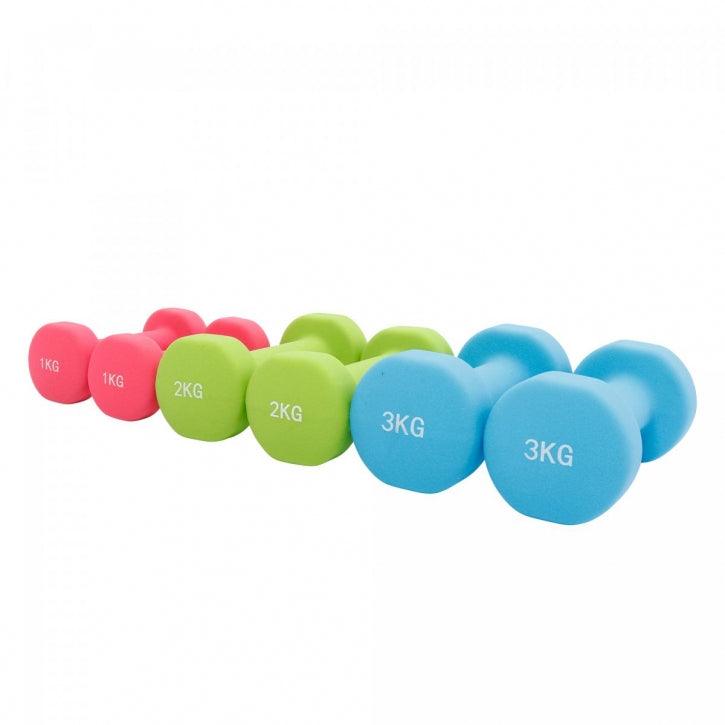 Set de Mancuernas de Neopreno + Estuche - Gorilla Sports ES