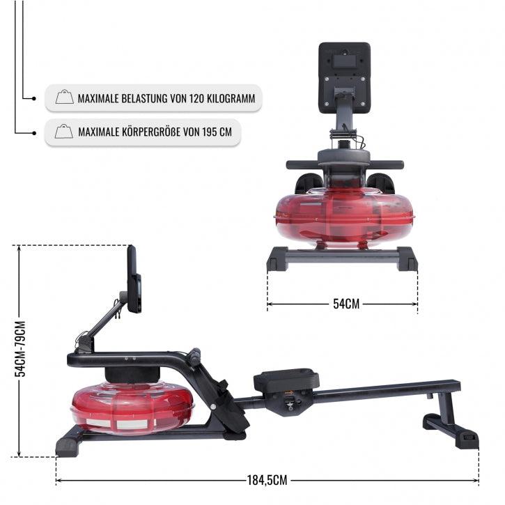 Máquina de Remo de Agua Ajustable - Gorilla Sports ES