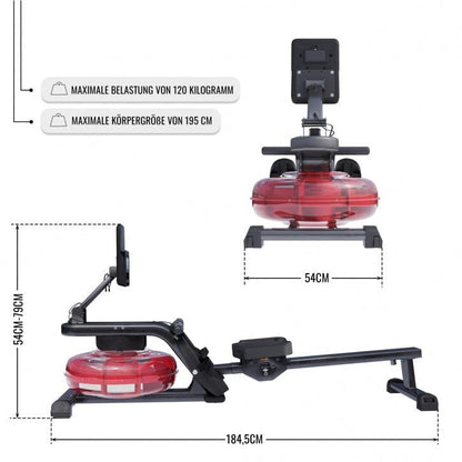 Máquina de Remo de Agua Ajustable - Gorilla Sports ES