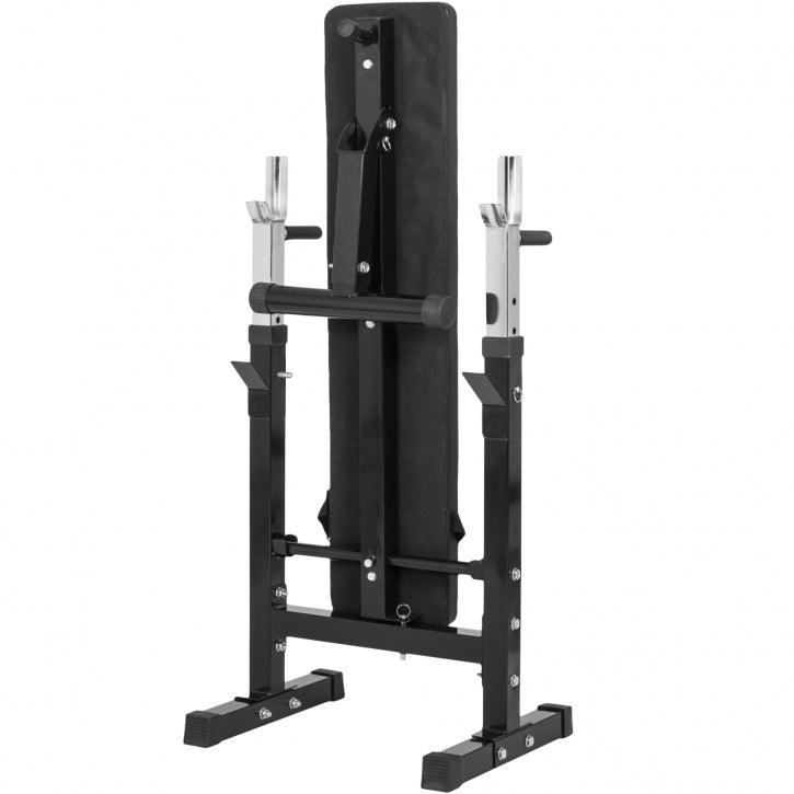 Banco de Musculación con Set de Pesas de Plástico con Triple Agarre - Gorilla Sports ES