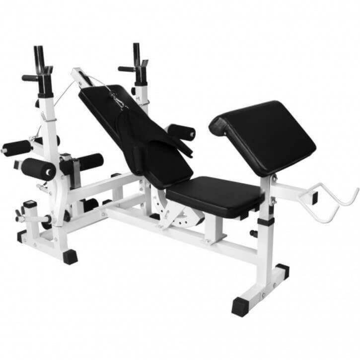 Multiestación Home Gym + Torre de Polea + Set de Pesas de Plástico con Triple Agarre + Protector Suelo - Gorilla Sports ES
