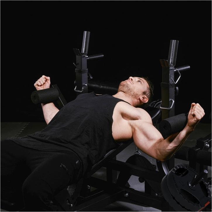 Estación de Musculación Universal con Set de Pesas 100 kg - Gorilla Sports ES