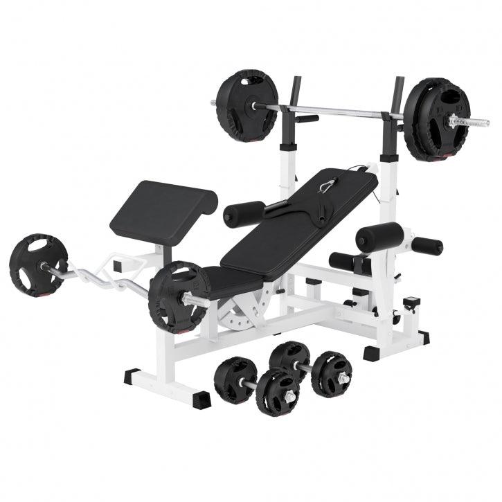 Estación de Musculación Universal con Set de Pesas 100 kg - Gorilla Sports ES