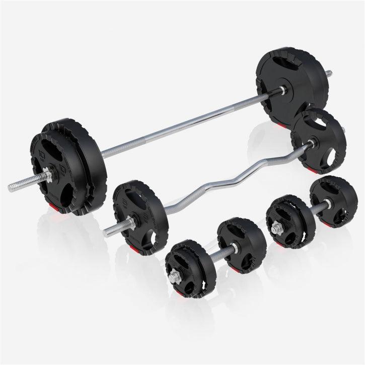 Estación de Musculación Universal con Set de Pesas 100 kg - Gorilla Sports ES