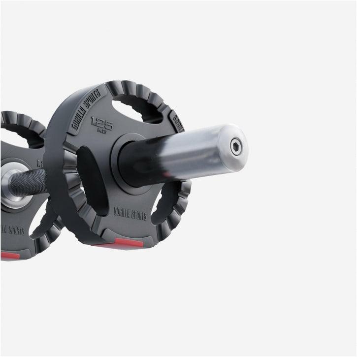 Disco de Pesas Olímpico de Plástico con Triple Agarre 1,25 - 15 kg - Gorilla Sports ES