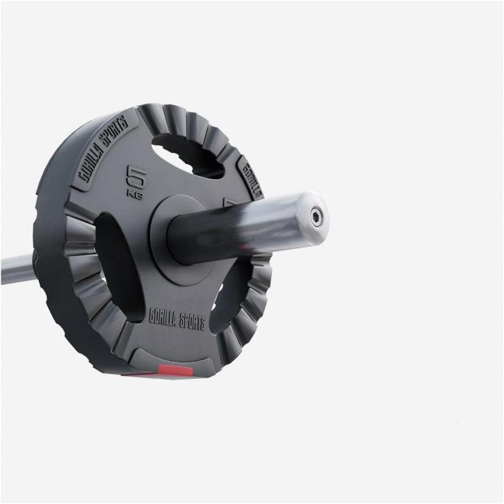 Disco de Pesas Olímpico de Plástico con Triple Agarre 1,25 - 15 kg - Gorilla Sports ES