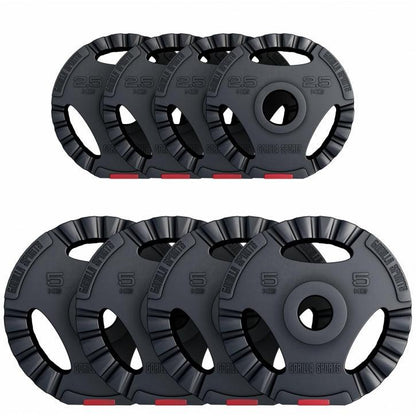 Disco de Pesas Olímpico de Plástico con Triple Agarre 1,25 - 15 kg - Gorilla Sports ES