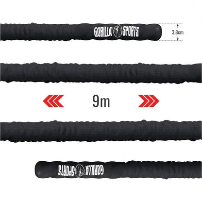 Cuerda de Batalla con Montaje en Pared - Gorilla Sports ES